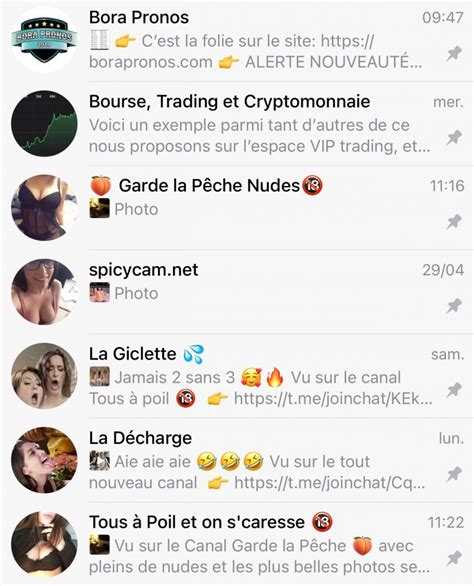 Les meilleurs Groupes & Canaux Telegram Nudes